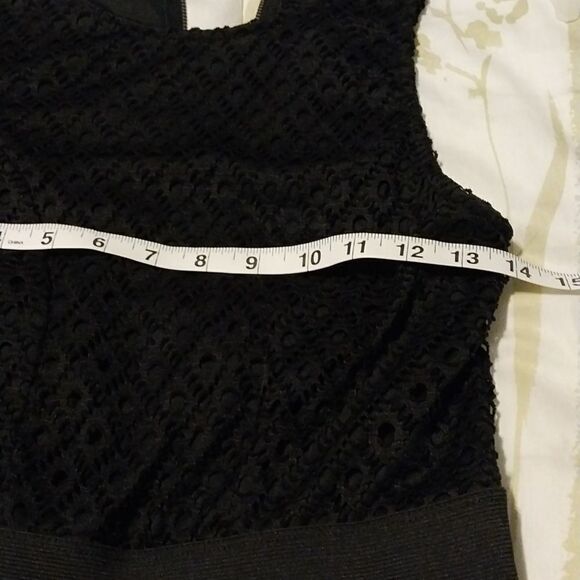 Xhilaration romper Black eyelet tank with elastic waistband Size S/P - Picture 9 of 16